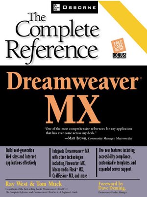 cover image of Dreamweaver&#174; MX